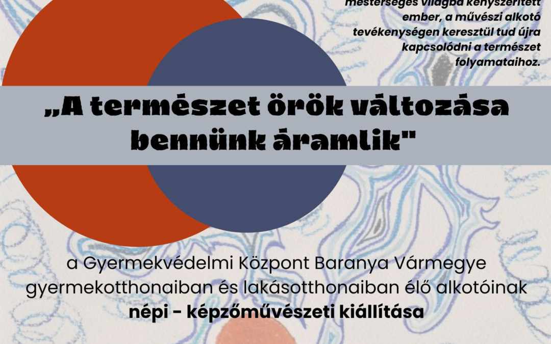 „A TERMÉSZET ÖRÖK VÁLTOZÁSA BENNÜNK ÉL” – KIÁLLÍTÁS